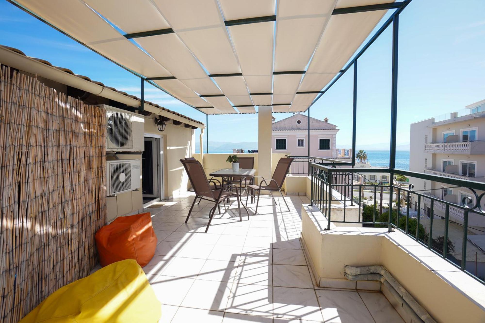 Anemomilos Sea View Penthouse Corfu  Bagian luar foto
